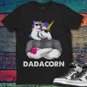 Dadacorn Unicorn Dad and Baby Father's Day Gift Funny Unisex T-Shirt
